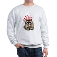 thumbnail image 1 of CafePress - Raccoon Blowing Kisses Cute Animal Love Sweater - Crew Neck Sweatshirt, 1 of 4
