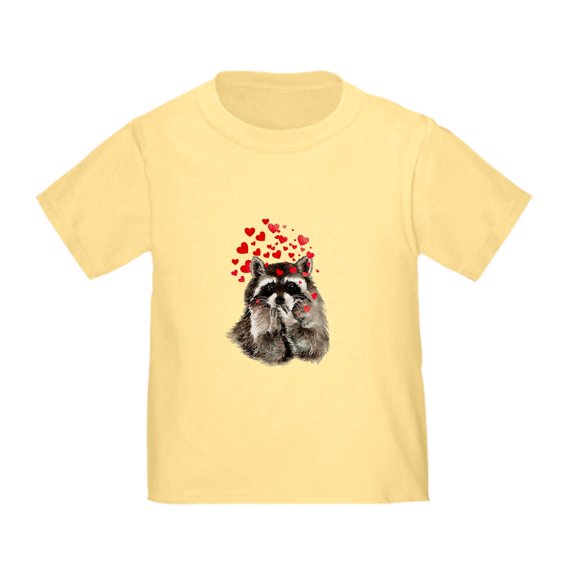 CafePress - Raccoon Blowing Kisses Cute Animal Love T Shirt - Cute Toddler T-Shirt, 100% Cotton