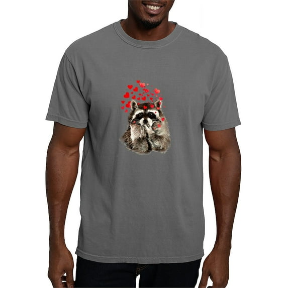CafePress - Raccoon Blowing Kisses Cute Animal Love T Shirt - Mens Comfort Colors Shirt