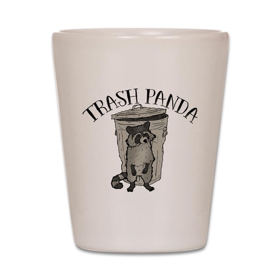 CafePress - Raccoon Trash Panda - White Shot Glass, Unique and Funny Shot Glass