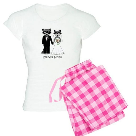 CafePress - Raccoons Wedding - Women's Light Pajamas