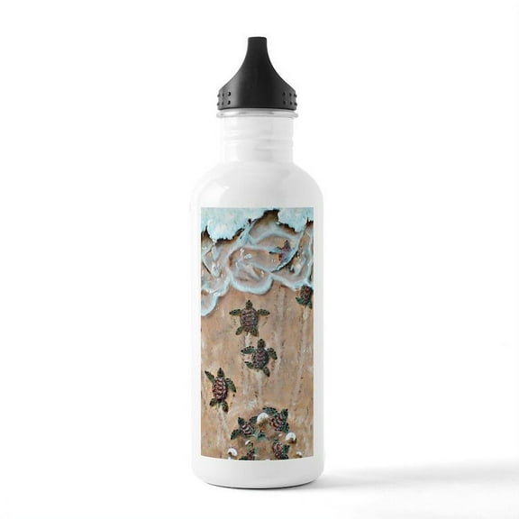 CafePress - Race To The Sea Short Stainless Water Bottle 1 - Stainless Steel Water Bottle, Sports Bottle, 1.0L