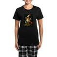 thumbnail image 1 of CafePress - Rachel Ruysh Flower Bouquet Women's Dark Pajamas - Women's Short Sleeve Print T-Shirt and Pants Dark Cotton Pajama Set, 1 of 7
