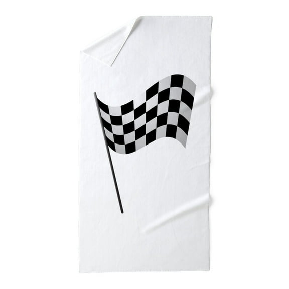 CafePress - Racing Checkered Flag - Large Beach Towel, Soft 30"x60" Towel with Unique Design