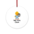 thumbnail image 1 of CafePress - Rad Tech Chick -  Round Wood Ornament 4", 1 of 2
