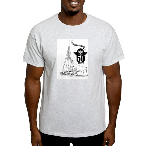 CafePress - Radio London 50Th Anniversary Light T Shirt - Men's Classic Graphic T-Shirt