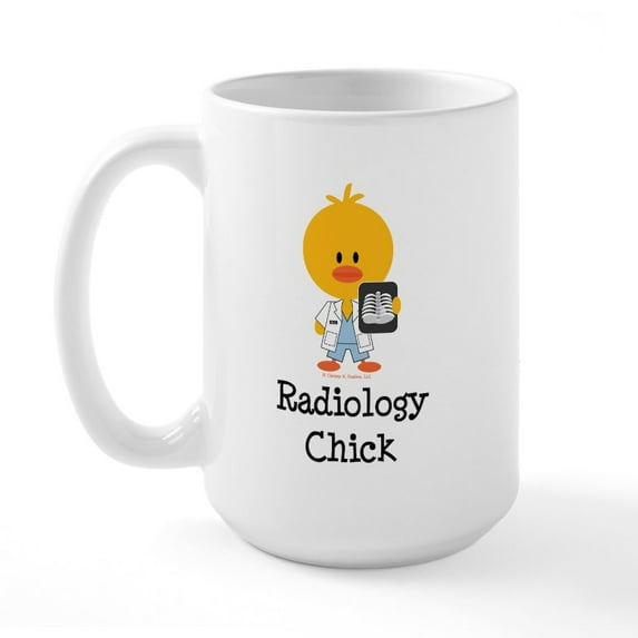 CafePress - Radiology Chick Large Mug - 15 oz Ceramic Large White Novelty Mug