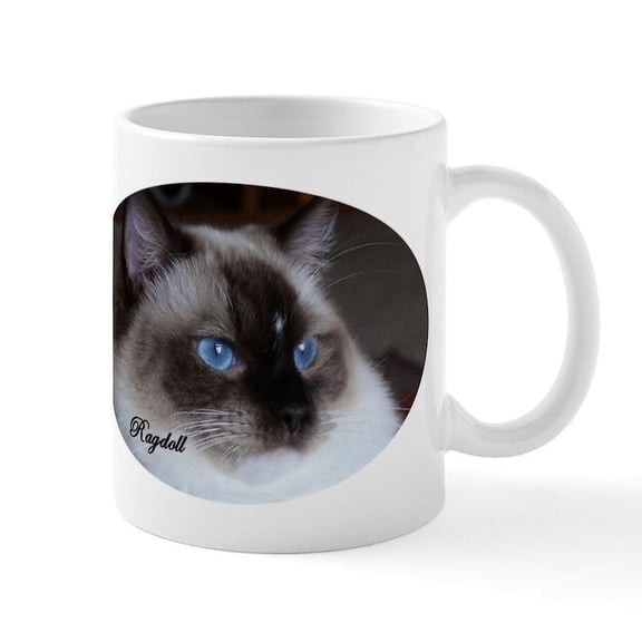 CafePress - Ragdoll Mug Gorgeous Seal Mitted Ragdoll - 11 oz Ceramic Mug - Novelty Coffee Tea Cup