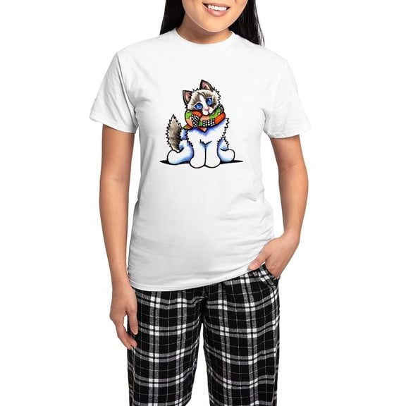 CafePress - Ragdoll Scarf Pajamas - Women's Short Sleeve Print T-Shirt and Pants Light Cotton Pajama Set