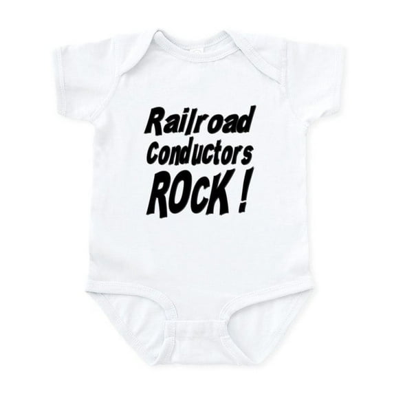 CafePress - Railroad Conductors Rock ! Infant Bodysuit - Baby Light Bodysuit, Size Newborn - 24 Months