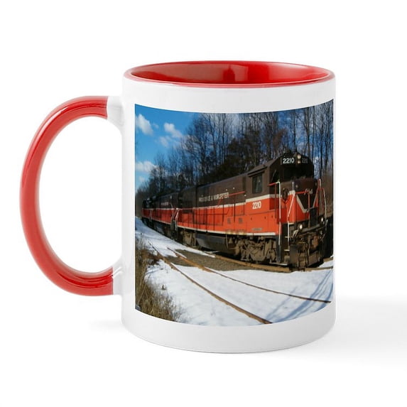 CafePress - Railroad Mug - 11 oz Ceramic Mug - Novelty Coffee Tea Cup