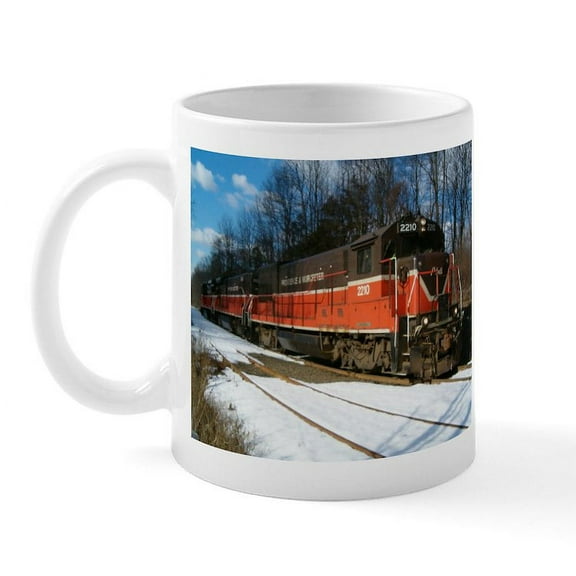 CafePress - Railroad Mug - 11 oz Ceramic Mug - Novelty Coffee Tea Cup