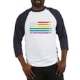 thumbnail image 1 of CafePress - Rainbow American Flag Baseball Jersey - Cotton Baseball Jersey, 3/4 Raglan Sleeve Shirt, 1 of 4