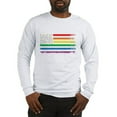 thumbnail image 1 of CafePress - Rainbow American Flag Long Sleeve T Shirt - Unisex Cotton Long Sleeve T-Shirt, 1 of 4