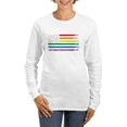 thumbnail image 1 of CafePress - Rainbow American Flag Long Sleeve T Shirt - Women's Long Sleeve Graphic Casual T-Shirt, 1 of 4