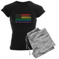 thumbnail image 1 of CafePress - Rainbow American Flag Pajamas - Women's Dark Pajamas, 1 of 4
