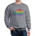 thumbnail image 1 of CafePress - Rainbow American Flag Sweatshirt - Crew Neck Sweatshirt, 1 of 4