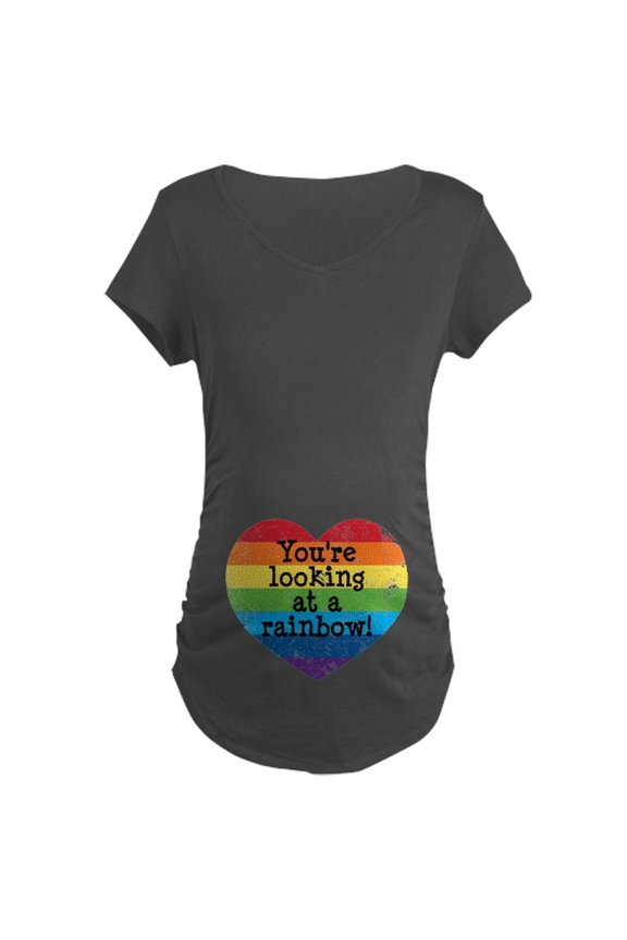 - Rainbow Baby Maternity T Shirt - Maternity Dark T-Shirt