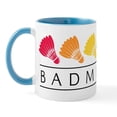 thumbnail image 1 of CafePress - Rainbow Badminton Mug - 11 oz Ceramic Mug - Novelty Coffee Tea Cup, 1 of 6