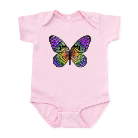 CafePress - Rainbow Butterfly Infant Bodysuit - Baby Light Bodysuit, Size Newborn - 24 Months