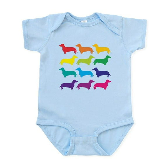 CafePress - Rainbow Dachshunds Baby Light Bodysuit - Baby Light Bodysuit, Size Newborn - 24 Months