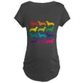 thumbnail image 1 of CafePress - Rainbow Dachshunds Maternity Dark T Shirt - Maternity Dark T-Shirt, 1 of 3