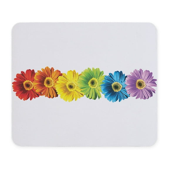 CafePress - Rainbow Daisies Mousepad - Non-slip Rubber Mousepad, Gaming Mouse Pad