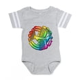 thumbnail image 1 of CafePress - Rainbow Dove Peace_Tr - Cute Infant Baby Football Bodysuit, 1 of 3