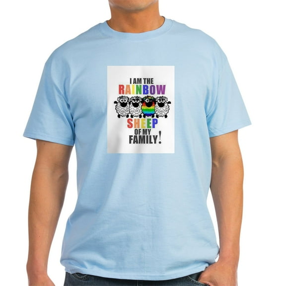 CafePress - Rainbow Family Sheep T Shirt - Men's Classic Graphic T-Shirt