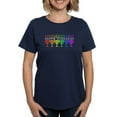 thumbnail image 1 of CafePress - Rainbow Happy Chanukah Women's Dark T Shirt - Women's Traditional Fit Dark T-Shirt, 1 of 4