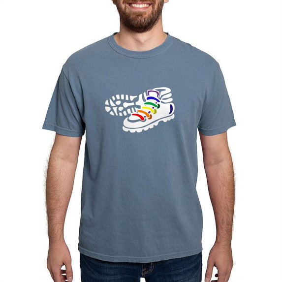 CafePress - Rainbow Hiking Women's Dark T Shirt - Mens Comfort Colors Shirt
