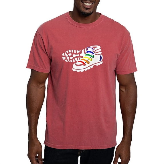 CafePress - Rainbow Hiking Women's Dark T Shirt - Mens Comfort Colors Shirt