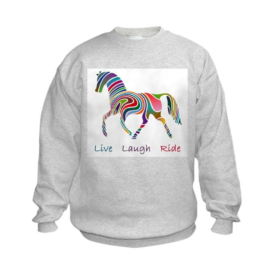 CafePress - Rainbow Horse Gift Kids Sweatshirt - Kids Sweatshirt, Youth Crew Neck Sweatshirt