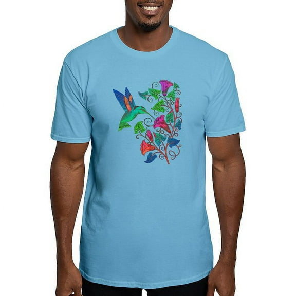 CafePress - Rainbow Hummingbird On Trumpet Vine Fitted T Shirt - Fitted T-Shirt, Vintage Fit Soft Cotton Tee