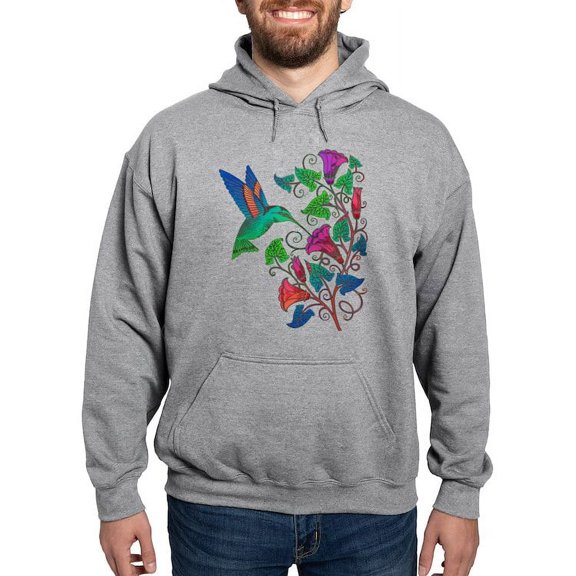 CafePress - Rainbow Hummingbird On Trumpet Vine Hooded Sweatsh - Pullover Hoodie, Hooded Sweatshirt