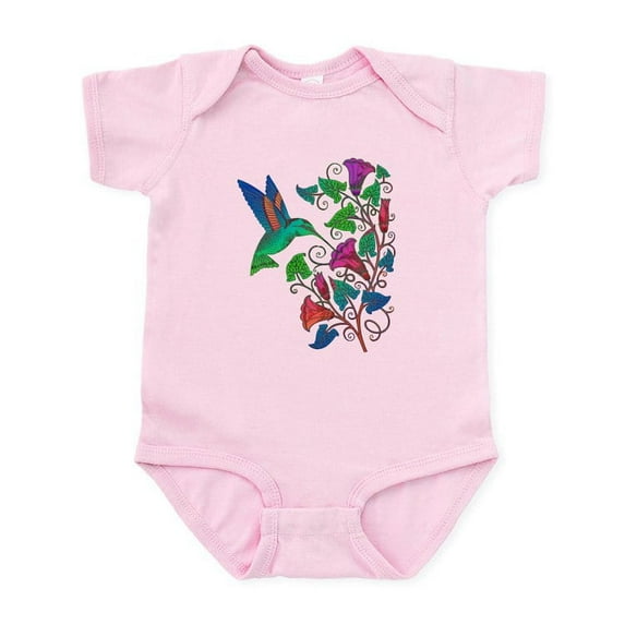 CafePress - Rainbow Hummingbird On Trumpet Vine Infant Bodysui - Baby Light Bodysuit, Size Newborn - 24 Months