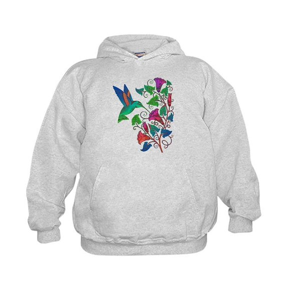 CafePress - Rainbow Hummingbird On Trumpet Vine - Kids Hooded Sweatshirt, Classic Hoodie