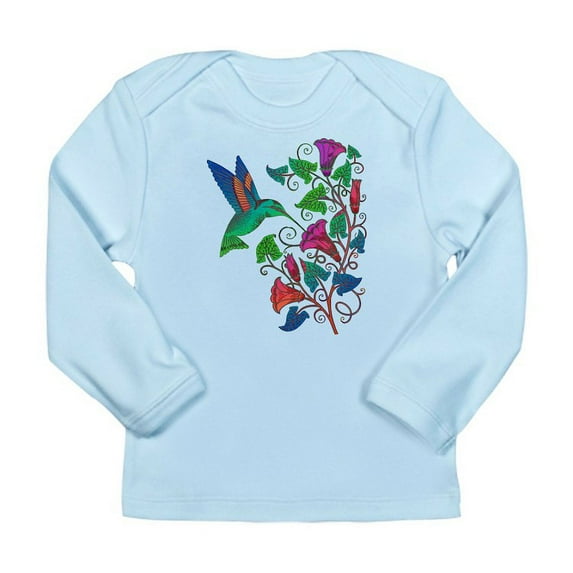 CafePress - Rainbow Hummingbird On Trumpet Vine Long Sleeve In - Long Sleeve Infant T-Shirt