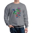 thumbnail image 1 of CafePress - Rainbow Hummingbird On Trumpet Vine Sweatshirt - Crew Neck Sweatshirt, 1 of 4