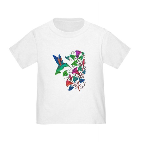 CafePress - Rainbow Hummingbird On Trumpet Vine Toddler T Shir - Cute Toddler T-Shirt, 100% Cotton