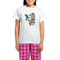 thumbnail image 1 of CafePress - Rainbow Hummingbird On Trumpet Vine Women's Light - Women's Short Sleeve Print T-Shirt and Pants Light Cotton Pajama Set, 1 of 7