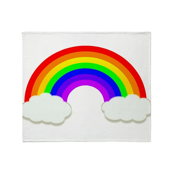 CafePress - Rainbow In The Clouds Throw Blanket - Soft Fleece Throw Blanket, 50"x60" for All Ages