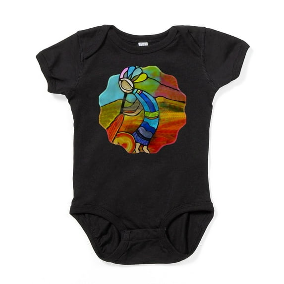 CafePress - Rainbow Kokopelli Native American - Cute Infant Bodysuit Baby Romper - Size Newborn - 24 Months