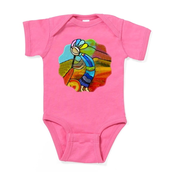 CafePress - Rainbow Kokopelli Native American - Cute Infant Bodysuit Baby Romper - Size Newborn - 24 Months
