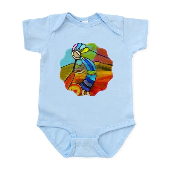 CafePress - Rainbow Kokopelli Native American Infant Bodysuit - Baby Light Bodysuit, Size Newborn - 24 Months