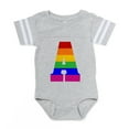 thumbnail image 1 of CafePress - Rainbow Letter A - Cute Infant Baby Football Bodysuit, 1 of 3