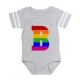 thumbnail image 1 of CafePress - Rainbow Letter B - Cute Infant Baby Football Bodysuit, 1 of 3