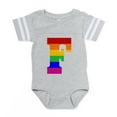 thumbnail image 1 of CafePress - Rainbow Letter F - Cute Infant Baby Football Bodysuit, 1 of 3
