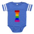 thumbnail image 1 of CafePress - Rainbow Letter I - Cute Infant Baby Football Bodysuit, 1 of 3