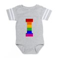 thumbnail image 1 of CafePress - Rainbow Letter I - Cute Infant Baby Football Bodysuit, 1 of 3